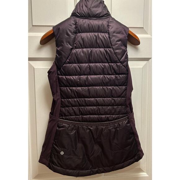 Lululemon Down For A Run Vest II Purple Puffer Vest, Size 8 - Picture 4 of 7